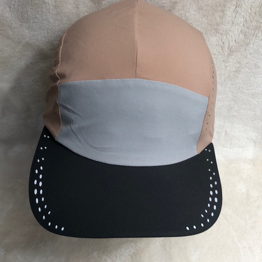 NWT Lululemon Athletica Lightweight Crushable Run hat pink gray black L XL